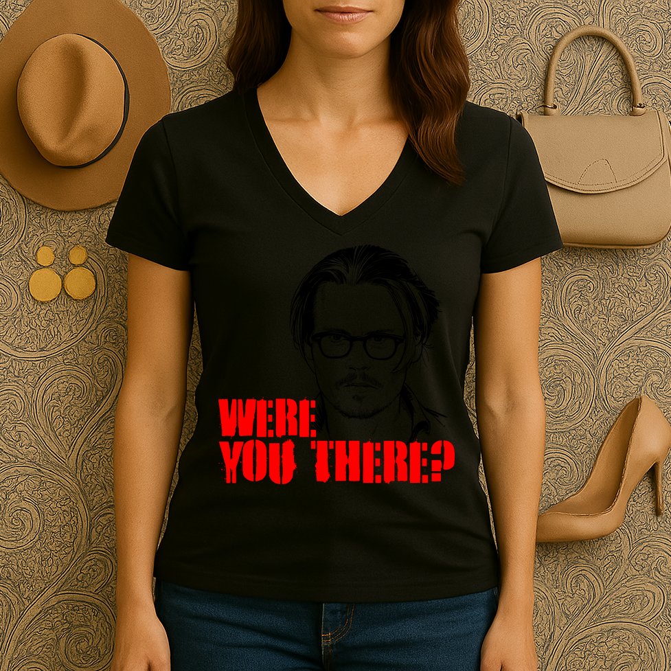 Were You There Depp Trial Funny Meme Women's V-Neck T-Shirt