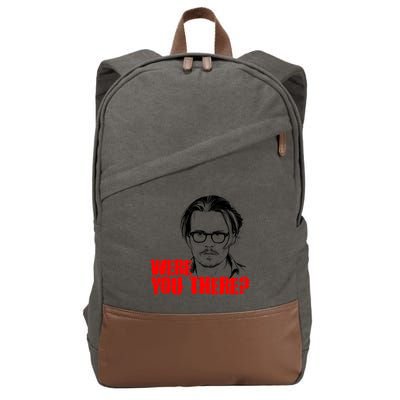 Were You There Depp Trial Funny Meme Cotton Canvas Backpack