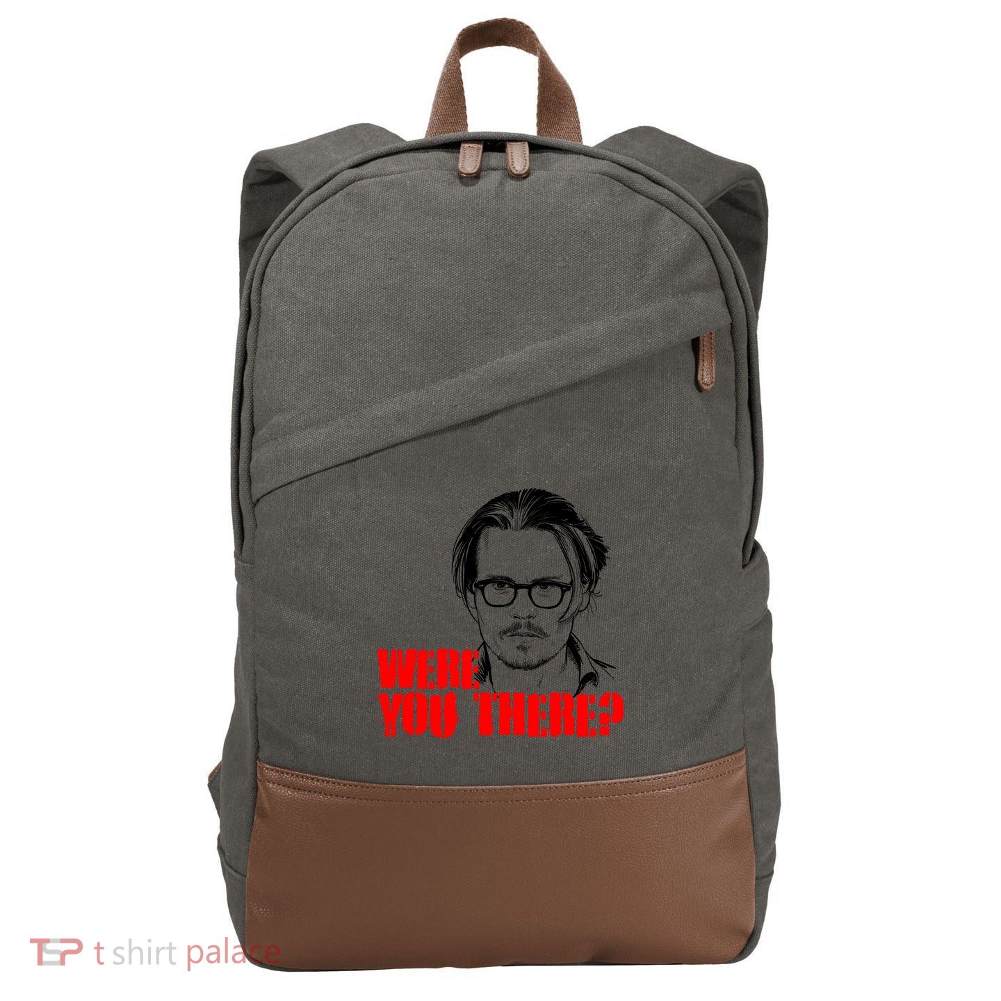 Were You There Depp Trial Funny Meme Cotton Canvas Backpack