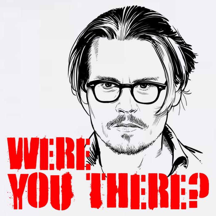 Were You There Depp Trial Funny Meme Garment-Dyed Sweatshirt