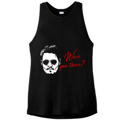 Were You There Johnny Depp Funny Ladies PosiCharge Tri-Blend Wicking Tank