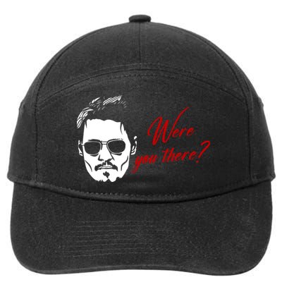Were You There Johnny Depp Funny 7-Panel Snapback Hat