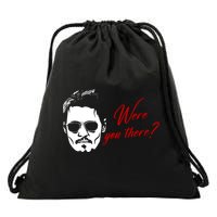 Were You There Johnny Depp Funny Drawstring Bag