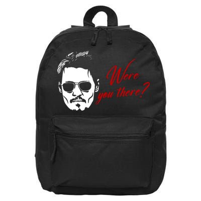 Were You There Johnny Depp Funny 16 in Basic Backpack