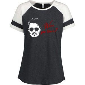 Were You There Johnny Depp Funny Enza Ladies Jersey Colorblock Tee