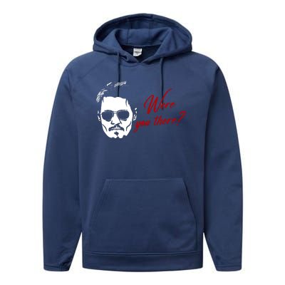 Were You There Johnny Depp Funny Performance Fleece Hoodie