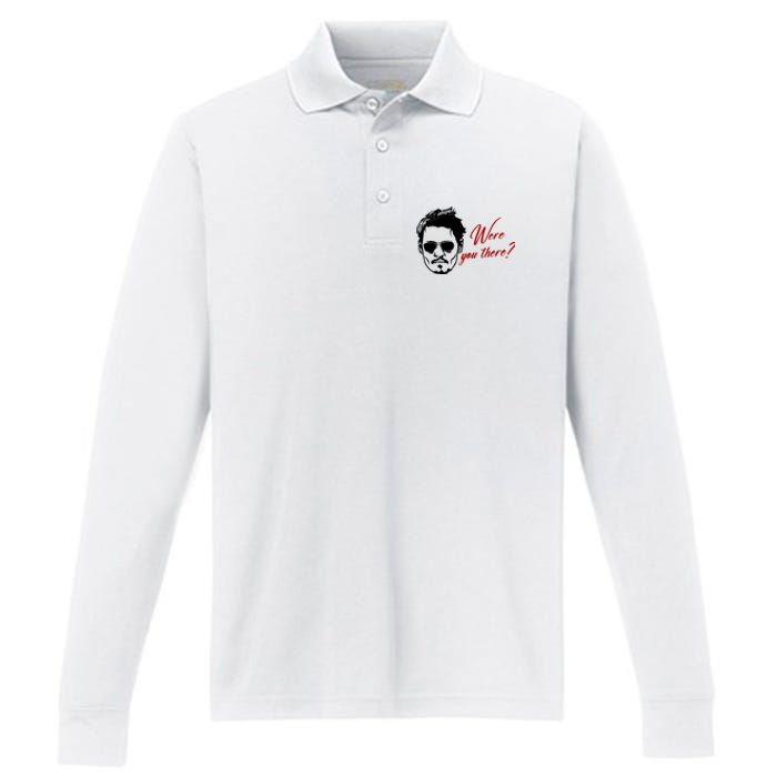 Were You There Johnny Depp Funny Performance Long Sleeve Polo