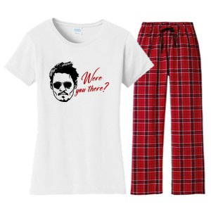 Were You There Johnny Depp Funny Women's Flannel Pajama Set