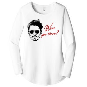 Were You There Johnny Depp Funny Women's Perfect Tri Tunic Long Sleeve Shirt