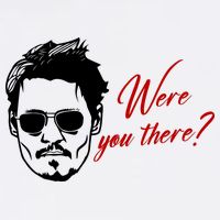 Were You There Johnny Depp Funny Flatbill Hat