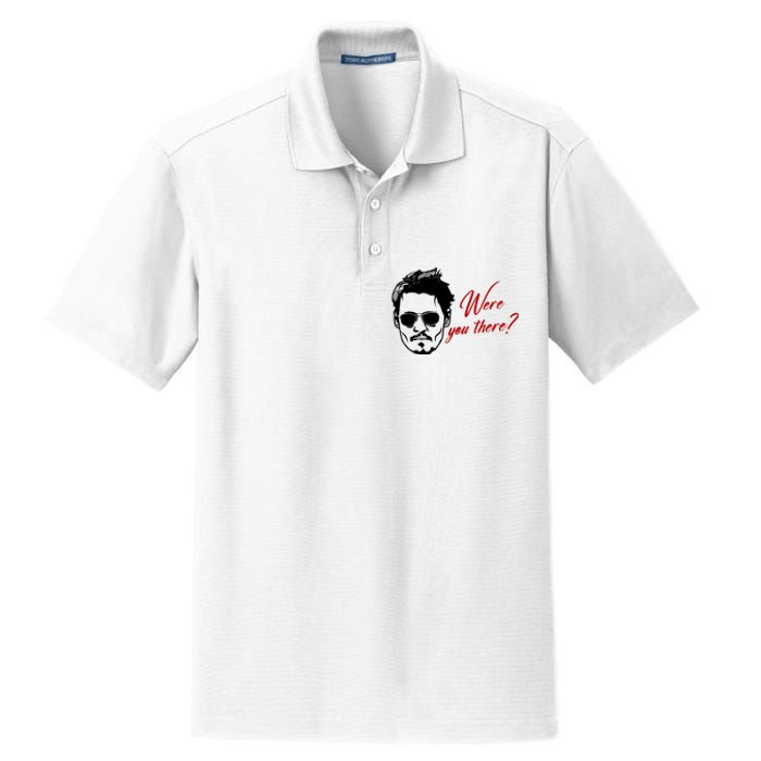 Were You There Johnny Depp Funny Dry Zone Grid Polo