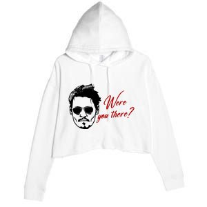 Were You There Johnny Depp Funny Crop Fleece Hoodie