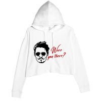 Were You There Johnny Depp Funny Crop Fleece Hoodie