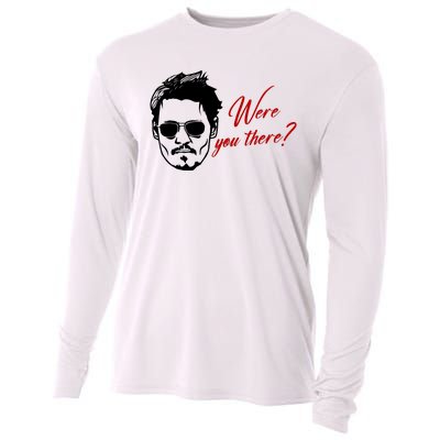 Were You There Johnny Depp Funny Cooling Performance Long Sleeve Crew