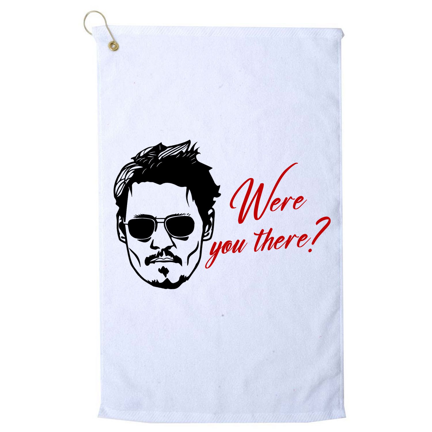 Were You There Johnny Depp Funny Golf Towel