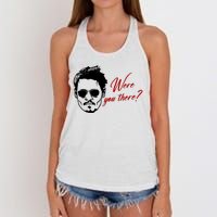 Were You There Johnny Depp Funny Women's Knotted Racerback Tank