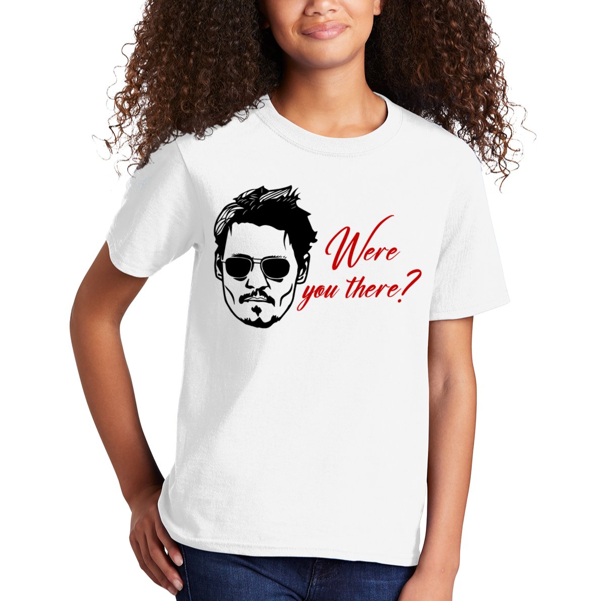 Were You There Johnny Depp Funny Kids T-Shirt