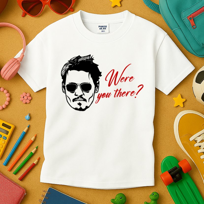 Were You There Johnny Depp Funny Kids T-Shirt