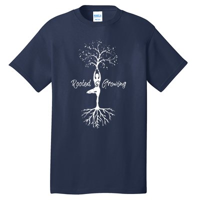 Womens Yoga Tree Of Life With Sayings Vriksasana Hatha Pose Tall T-Shirt