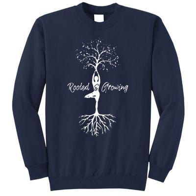 Womens Yoga Tree Of Life With Sayings Vriksasana Hatha Pose Tall Sweatshirt