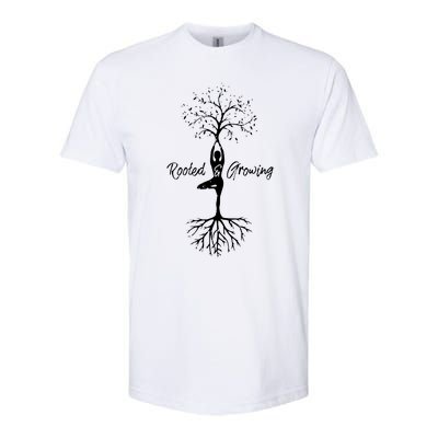 Womens Yoga Tree Of Life With Sayings Vriksasana Hatha Pose Softstyle CVC T-Shirt