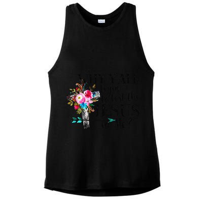 Why Yall Trying To Test The Jesus In Me Flower Ladies PosiCharge Tri-Blend Wicking Tank
