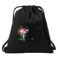 Why Yall Trying To Test The Jesus In Me Flower Drawstring Bag