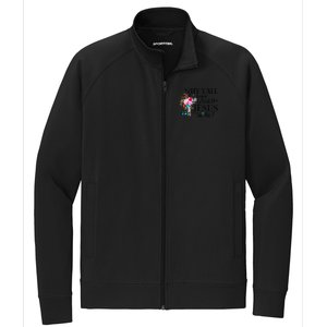 Why Yall Trying To Test The Jesus In Me Flower Stretch Full-Zip Cadet Jacket