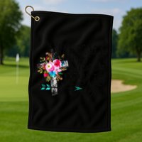 Why Yall Trying To Test The Jesus In Me Flower Golf Towel