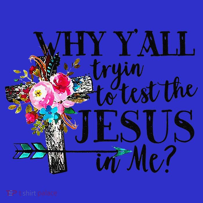 Why Yall Trying To Test The Jesus In Me Flower Short Acrylic Beanie
