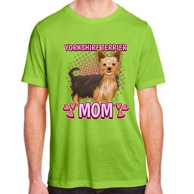 Wo Yorkshire Terrier Mom Quote Mothers Day Yorkie Gift Adult ChromaSoft Performance T-Shirt