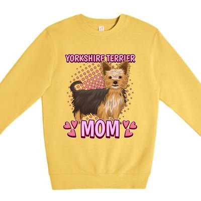 Wo Yorkshire Terrier Mom Quote Mothers Day Yorkie Gift Premium Crewneck Sweatshirt