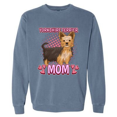 Wo Yorkshire Terrier Mom Quote Mothers Day Yorkie Gift Garment-Dyed Sweatshirt