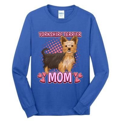 Wo Yorkshire Terrier Mom Quote Mothers Day Yorkie Gift Tall Long Sleeve T-Shirt