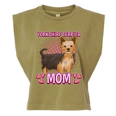 Wo Yorkshire Terrier Mom Quote Mothers Day Yorkie Gift Garment-Dyed Women's Muscle Tee