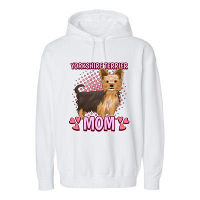 Wo Yorkshire Terrier Mom Quote Mothers Day Yorkie Gift Garment-Dyed Fleece Hoodie