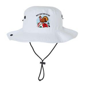 Wait Your Turn Fat Boy Funny Turkey Santa Thanksgiving Legacy Cool Fit Booney Bucket Hat