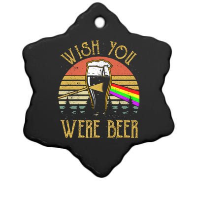 Wish You Were Beer Funny Beer Quote Beer Meme Sunset Ceramic Star Ornament