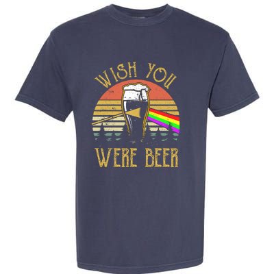 Wish You Were Beer Funny Beer Quote Beer Meme Sunset Garment-Dyed Heavyweight T-Shirt