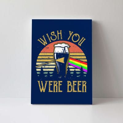 Wish You Were Beer Funny Beer Quote Beer Meme Sunset Canvas