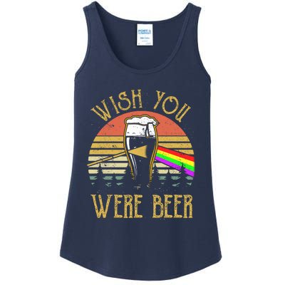 Wish You Were Beer Funny Beer Quote Beer Meme Sunset Ladies Essential Tank