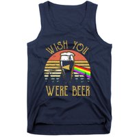 Wish You Were Beer Funny Beer Quote Beer Meme Sunset Tank Top