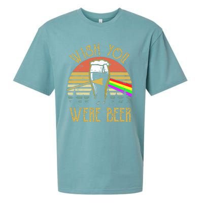 Wish You Were Beer Funny Beer Quote Beer Meme Sunset Sueded Cloud Jersey T-Shirt