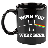 Wish You Were Beer 11oz C Handle Ceramic Mug