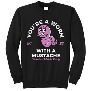 Womens Youre Worm With A Mustache James Tom Ariana Reality VNeck Sweatshirt