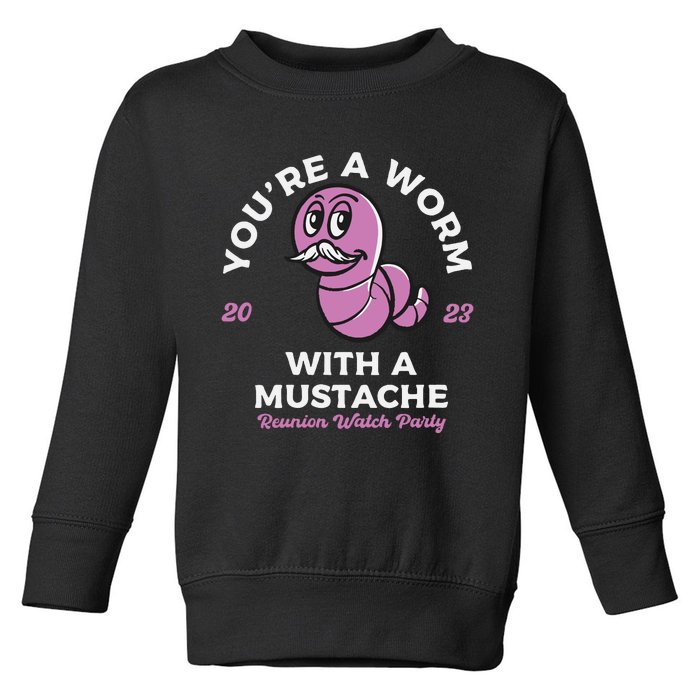 Womens Youre Worm With A Mustache James Tom Ariana Reality VNeck Toddler Sweatshirt