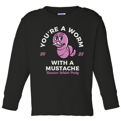 Womens Youre Worm With A Mustache James Tom Ariana Reality VNeck Toddler Long Sleeve Shirt