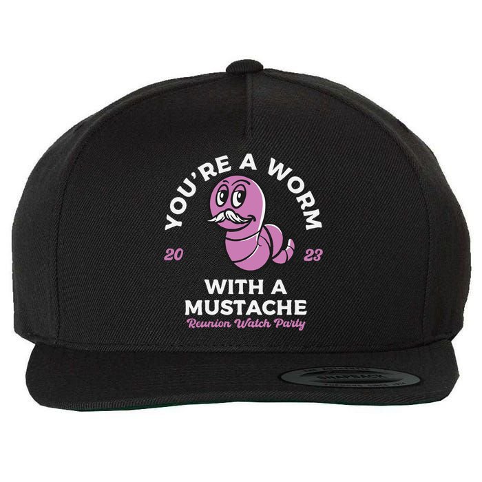 Womens Youre Worm With A Mustache James Tom Ariana Reality VNeck Wool Snapback Cap