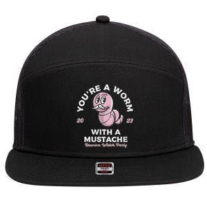 Womens Youre Worm With A Mustache James Tom Ariana Reality 7 Panel Mesh Trucker Snapback Hat