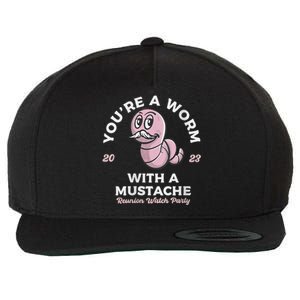 Womens Youre Worm With A Mustache James Tom Ariana Reality Wool Snapback Cap